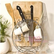 麦网款邓迪斯新款多用刀架闹钟形状厨房收纳架杂物置物架