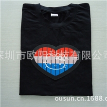 音乐T恤发光衣服EL冷光片服装新潮发光服饰冷光音乐闪吧