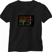 厂家直销批发音乐闪光T恤夜光车身贴声控发光衣服EL冷光片车身贴