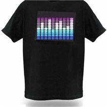 厂供应EL发光T恤/歌舞厅/酒吧衣服/音乐发光T恤