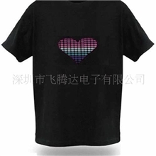 批发供应EL发光衣服,声控音乐T恤,dj发光衣服