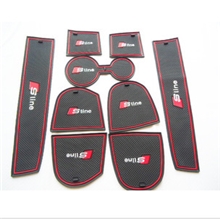 Q5门槽垫A4L门槽垫Q5水杯垫卧槽防滑垫带SLINE标