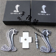 福特野马Shelby眼镜蛇/金属车贴车标汽车装饰个性车贴中网标