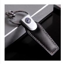 真皮大众钥匙扣新迈腾速腾CC高尔夫途锐宝来汽车车标钥匙链