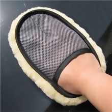 进口纯羊毛洗车熊掌洗车手套专用高档羊毛洗车擦车工具洗车用品