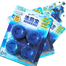 厂家直销可贴牌壹念马桶清洁剂蓝泡泡洁厕宝厕所除臭剂4枚装