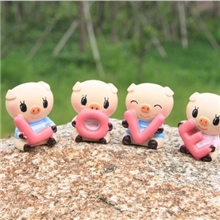 促销正版保证LOVE猪Q版树脂公仔汽车饰品车内摆件