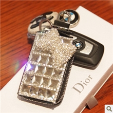 新款蝴蝶结真皮钥匙包时尚韩版汽车钥匙包宝马奔驰奥迪