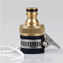 纯铜奶嘴/万能接头/洗车水枪快速接头/不锈钢喉箍/带珠链