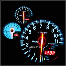 APEXI三合一仪表改装仪表水温表油压表转速表赛车仪表五寸