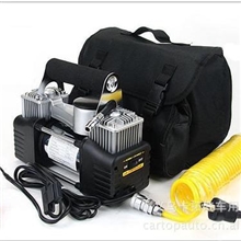 金属电动双缸车载打气泵汽车用轮胎充气泵车载充气泵12v气机