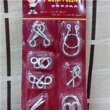 古典智力玩具，大号3.5毫米智力七件套智力解扣玩具金属智力扣