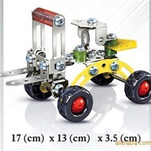 益智玩具DIY自装玩具金属拼装工程车有六种款式