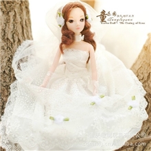 中国芭比洋娃娃正品可儿娃娃关节体9038蔷薇新娘婚纱结婚礼物