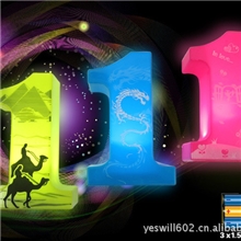 NO.1装4.5伏电池小夜灯数字台灯手控灯