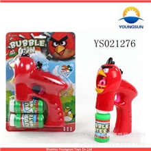 厂家批发全自动实色愤怒的小鸟泡泡枪,灯光+2水/电动玩具泡泡枪