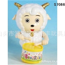 供应上链喜羊羊打鼓,上链发条玩具敲鼓维尼熊/淘宝热销