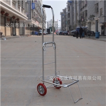 大号高档折叠便携式行李车购物车买菜车静音PU轮载重60KG