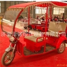 山东济南厂家供应双排座带棚客用观光电动三轮车防水安全舒适