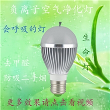 LED负离子净化灯螺口E275W7W防吸二手烟厂家直销去甲醛