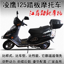 凌鹰125踏板车摩托车燃油助力车带尾箱护杠豪华配置厂家直甩