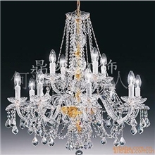 供应透明水晶玻璃弯管灯吊灯鼎天灯饰DT-8+4A237