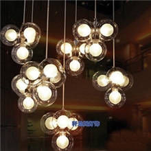 吊灯现代简约创意个性客厅灯卧室门关米兰玻璃气泡吊灯具灯饰