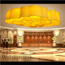 生产供应酒店宾馆大堂的祥云朵仿羊皮工程大灯|中式灯|大厅灯