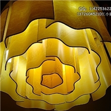 供应批发酒店宾馆大堂的牡丹花仿羊皮工程大灯|中式灯