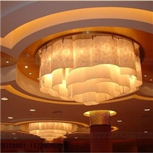 仿云石灯祥云牡丹花灯造型酒店工程大堂灯