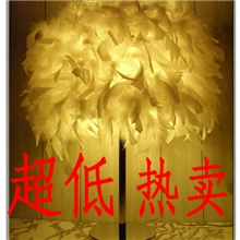 MT1003白色羽毛台灯现代台灯床头灯卧室灯田园灯客厅灯具灯饰