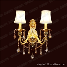 古镇灯饰灯具金色壁灯双头壁灯鼎天灯饰DTT-2B048
