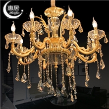 欧式水晶吊灯客厅卧室灯锌合金蜡烛吊灯别墅工程吊灯惠居品牌