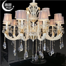 锌合金吊灯双色蜡烛水晶灯欧美式新品灯具别墅酒店奢华装饰