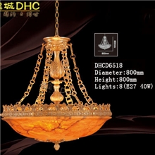 帝皇城云石灯批发供应/欧式别墅客厅铜灯/进口云石吊灯/DHCD6518