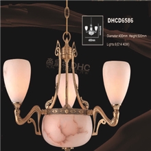 云石灯吊灯/天然透光云石铜灯厂家/西班牙云石餐厅灯/DHCD6586