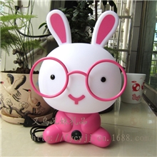 创意新款萌兔情侣台灯时尚眼镜台灯卡通礼品台灯