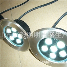 兴毅LED厂家供应LED埋地灯，6W圆形埋地灯,不锈钢面铝灯体埋地灯