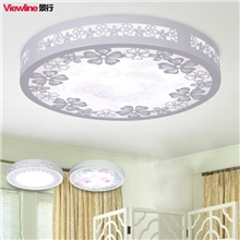 景行LED吸顶灯具卧室灯简约田园木艺阳台客厅灯书房灯餐厅灯饰