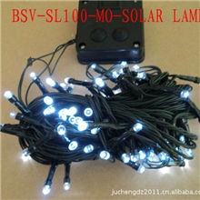 供应太阳能LED灯串|100LED白色圣诞灯串BSV-SL100-MO-SOLAR