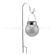 出口太阳能草坪灯裂纹球花园灯RGB变色庭院灯