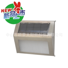 新款升级版2LED太阳能壁灯太阳能楼梯灯不锈钢户外墙壁灯