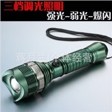 厂家直销CREEQ5强光手电筒最新铝合金变焦调光