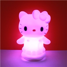 地摊批发货源可爱KT猫七彩小夜灯变色灯厂家直销自产
