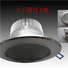 室内照明5寸12W天花灯LED筒灯防雾灯厂家直销质保2年