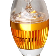 批发供应led蜡烛灯外壳套件尖泡有导光柱3WE27/E14