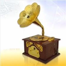 音乐盒八音盒创意旋转木马复古留声机音乐盒生日礼物送礼佳品