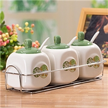 爱瓷家居Eksid日韩风情陶瓷调味罐套装批发