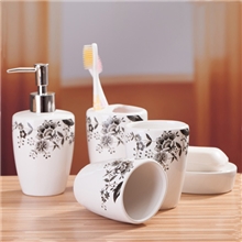 爱瓷家居创意精致心型图案陶瓷卫浴五件套卫浴五件套定制