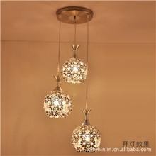 批发热销现代家居铝材餐厅灯饰灯具水晶铝材时尚吊灯